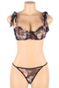 Florence Sheer Floral Bra and Panty Lingerie Set