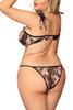 Florence Sheer Floral Bra and Panty Lingerie Set Plus Size