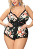 Maggie Floral Romper Teddy Plus Size