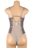 Eden Gray Butterfly Embroidered Sheer Teddy