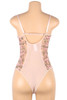 Eden Pink Butterfly Embroidered Sheer Teddy