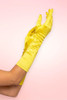Yellow Satin Long Gloves.