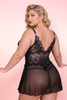 Heidi Black Plus Size Babydoll