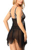 Lauren Black Bridal Open Front Babydoll