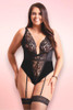 Valeria Plus size Garter Teddy