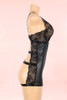 Evanna Lace Faux Leather Vinyl Chemise