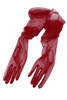 Maroon Dark Red Tulle Mesh Sheer Vintage Opera Length Gloves