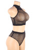 Rivka Sparkle Rhinestone Black Fishnet Bodystocking Set