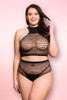 Rivka Fishnet Plus Size Bodystockings Lingerie Set.