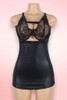  Evanna Leather Plus Size Lingerie Dress