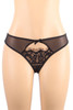 Yolanda Black Eyelash Lace  Plus  Size Garter Belt Panty Set