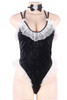 Sexy Bunny Black Velvet Teddy Costume Set