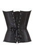 Black Satin Corset Top