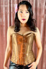 Brown Satin Corset Top.