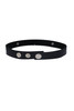 Meow Faux Leather Bondage Choker  O-Ring  Letter Bell Necklace