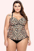 Leopard Print Tankini 2 Piece Swimsuit 3XL Plus Size