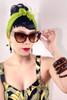 Evie Tortoise Wide Cat Eye Old Hollywood Retro Sunglasses