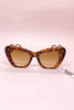 Evie Tortoise Wide Cat Eye Old Hollywood Retro Sunglasses