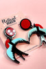 Swallow Bird Tattoo Flash Retro Dangling Acrylic Hook Earrings