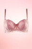 Pink Lace Balconette Strapless Bra.