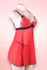 Dana Red Embroidered Babydoll Plus Size