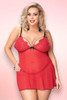 Red Plus size babydoll.