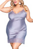 Mabel Lavender Satin Sleep Chemise Plus Size