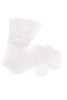 White Wide Lace Top Sheer Thigh High Stockings