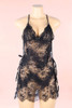 black lace night gown on a mannequin.