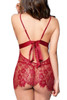 Maroon Molly Elegant Eyelash Lace Chemise