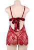 Maroon Molly Elegant Eyelash Lace Chemise