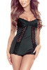 Elsie Black Lace Camisole Panty Lingerie Set