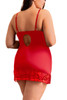 Alexis Red Plus Size Lace Satin Elegant Babydoll