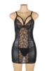 Ellaria Vinyl Lace Strappy Harness Chemise