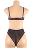 Sheila Black Lace Leopard Print Cutout Sides Teddy Bodysuit
