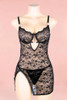 Marion Black Lace Nighties Lingerie with Slit