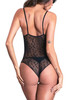 Denny Leopard Pattern Body Stocking Teddy - Sexy Leopard Print Lingerie