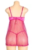 Margarita Plus Size Magenta Pink Underwire Classic Babydoll