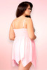 Fernie Pastel Peach Plus Size Asymmetric Classic Fairy Babydoll