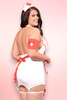 Lovesick Plus Size Sexy Nurse Halter Garter Chemise Costume