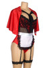 Plus Size Little Ruby Red Riding Hood Teddy Costume Lingerie