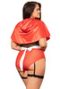 Plus Size Little Ruby Red Riding Hood Teddy Costume Lingerie