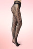 Paisley Lace Pattern Halloween Gothic Fishnet Pantyhose