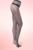 Retro Chevron Pattern Halloween Gothic Fishnet Pantyhose