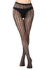 Retro Vertical Stripe Burlesque Pattern Halloween Gothic Fishnet Pantyhose