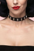 Skull Rivet Choker Necklace.