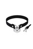 Heart Padlock & Key Faux Leather Choker Necklace
