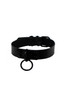 Black O-ring Faux Leather Black O-ring Choker Necklace