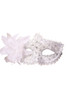 White Enchanted Lace Flower mask