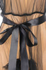 Luzianne Black Retro Glam Ruffled Tulle Long Dressing Gown